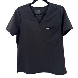 Figs Technical Collection Black Scrub Top Womens Size M